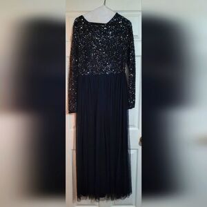 ASOS NAVY SEQUIN DRESS